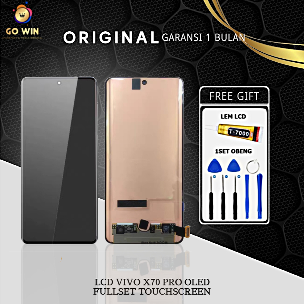 ORIGINAL LCD VIVO OLED X70 PRO [FINGGERPRINT] FULLSET TOUCHSCREEN