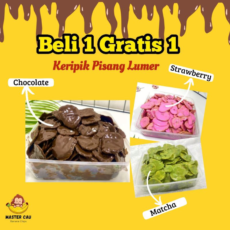 

MASTER CAU - Paket Bundling 2 Pack Keripik Pisang Coklat Lumer