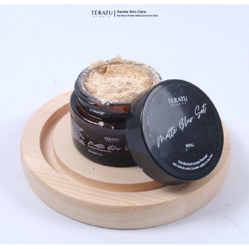 TERATU LOOSE POWDER Matte Blur Set KEMASAN REFILL 15 gram