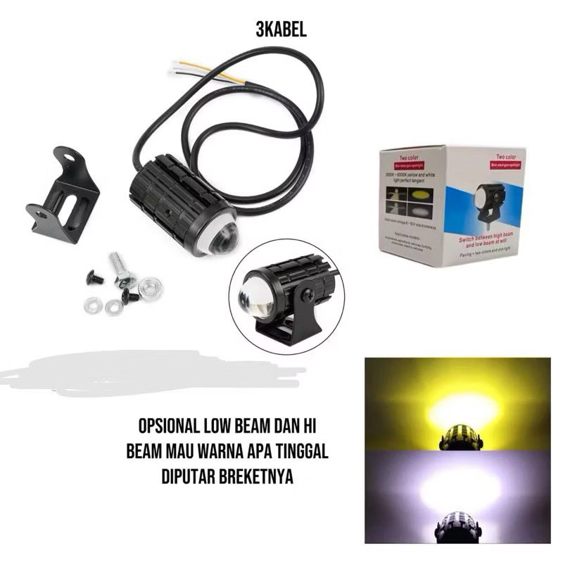 Lampu Tembak Laser Led Mini 2 Warna - Lampu Tembak Sorot Foglamp Mini D2 Laser Gun/lampu tembak lase