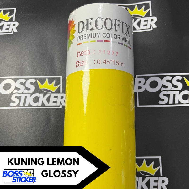 Sticker Kuning Lemon Glossy - Stiker Kuning Lemon Glossy - Skotlet Kuning Lemon Mengkilap