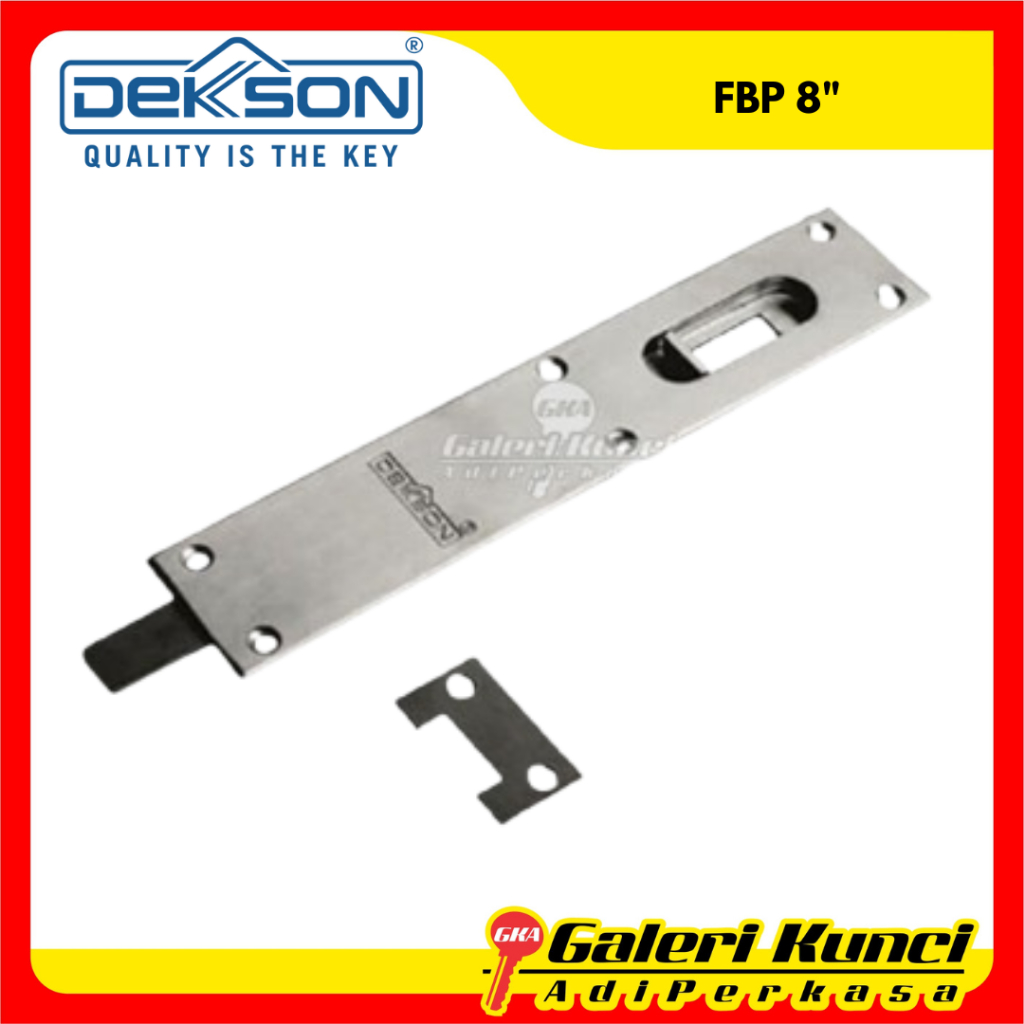 Flush Bolt Plate Dekson Dekkson FBP 8 Inch SS Grendel Plat