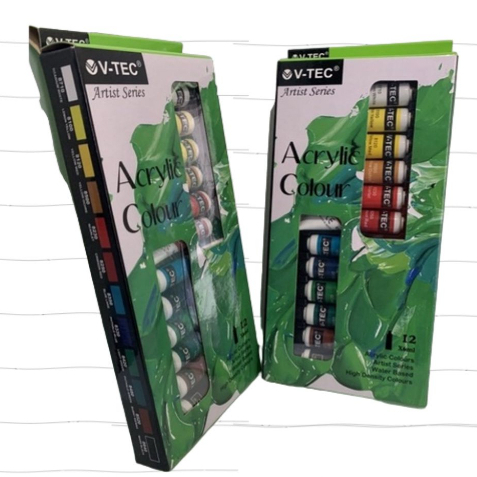 

V Tec Acrylic Colour Vt-612 12 Warna 6ML