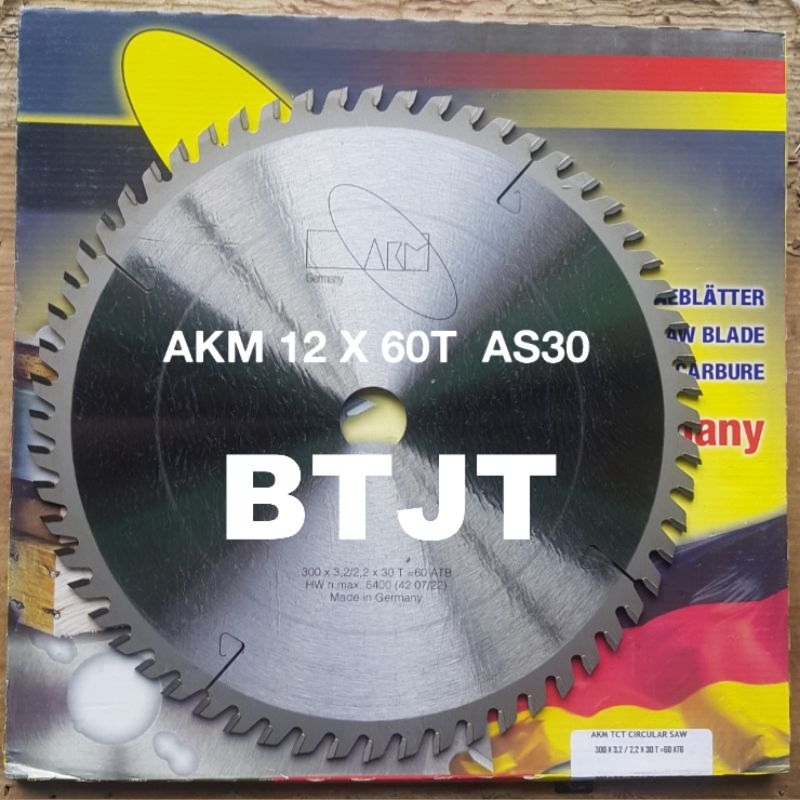 AKM PISAU GERGAJI CIRCULAR SAW BLADE 12" X 60T GIGI AKM GERMANY