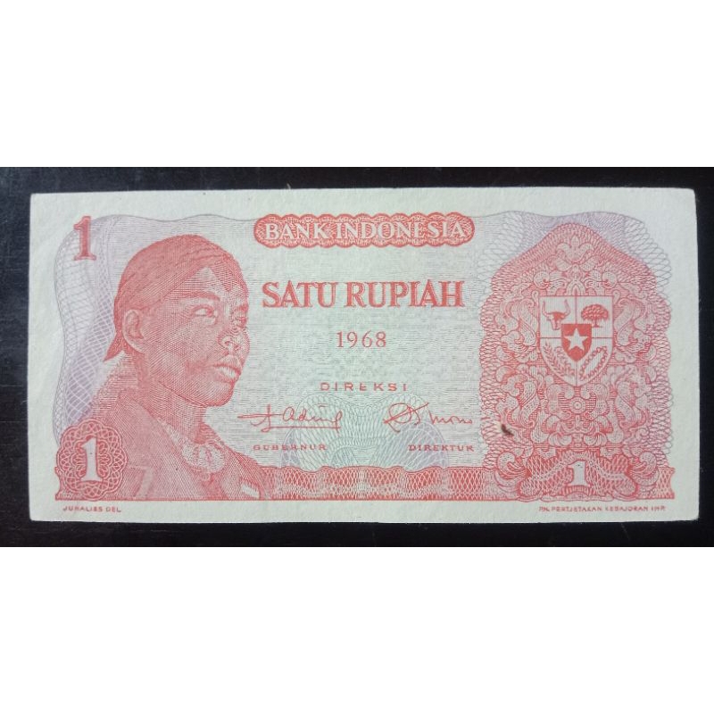 UANGKUNO 1 RUPIAH SUDIRMAN THN 1968