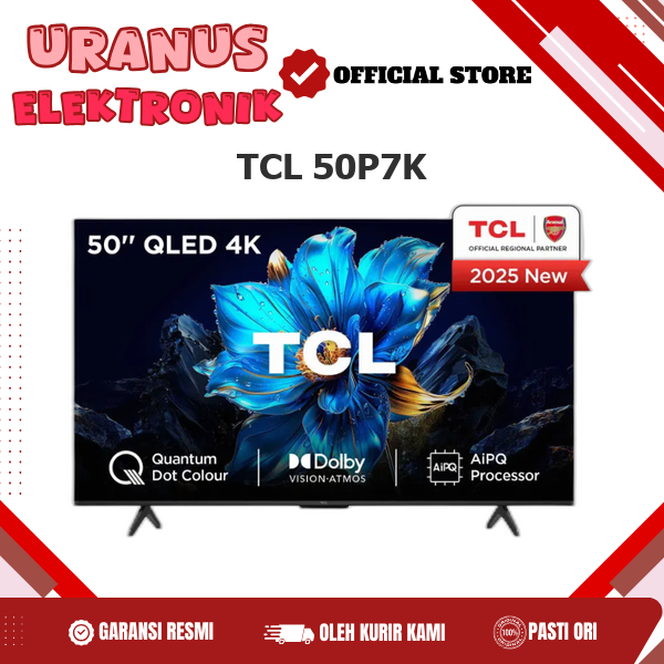 TCL 50P7K GOOGLE SMART TV 50 INCH QLED 4K UHD DOLBY ATMOS HVA SCREEN 120HZ MULTI HDR AIPQ PROCESSOR 