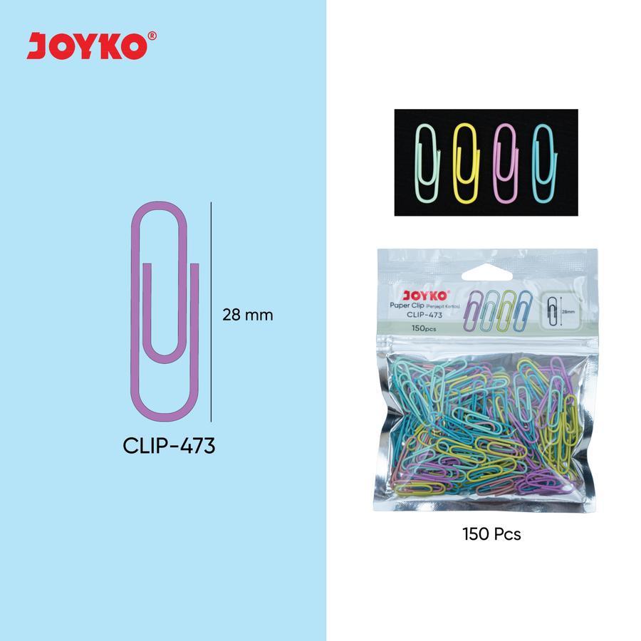 

Joyko Paper Clip Warna CLIP-473 Isi 150 Pcs Original (1 PACK) / Klip Penjepit Kertas Berwarna Coloured Paperclip Joyko CLIP-473 Per Kotak
