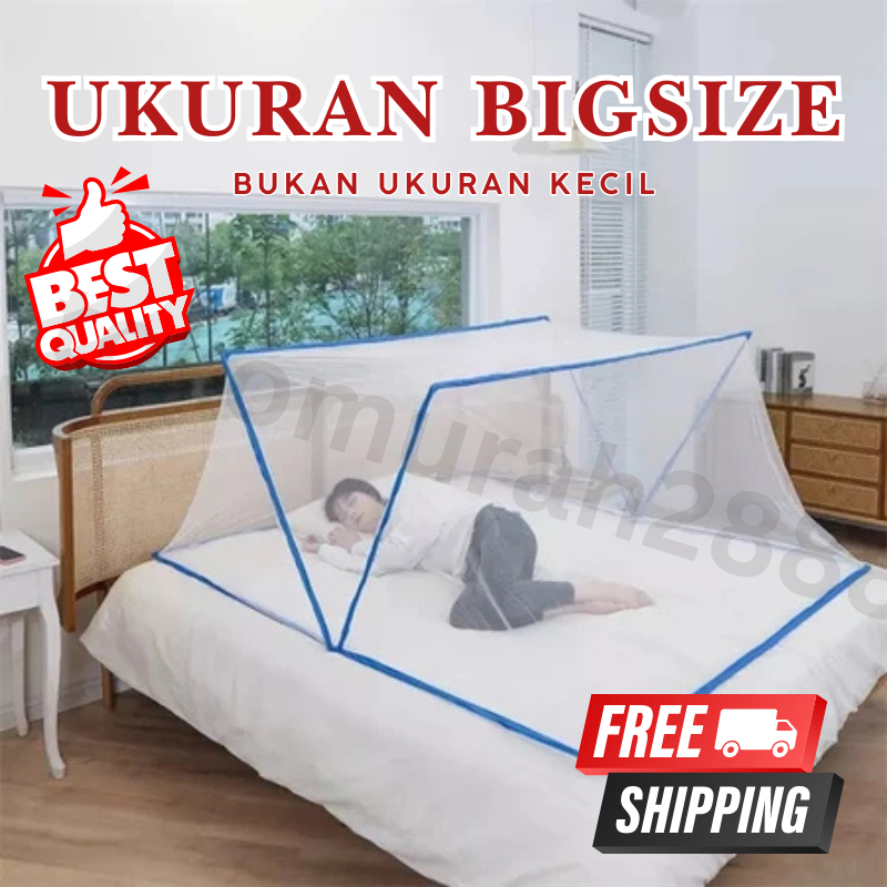 KELAMBU KOTAK LIPAT UKURAN 160x190cm/ KELAMBU LIPAT PORTABLE KOTAK/ KELAMBU LIPAT ANTI NYAMUK KOTAK