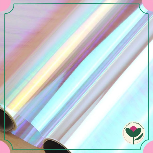 

Hologram cellophane OPP bungkus buket bunga bouquet wrapping paper romantic shining MK1955