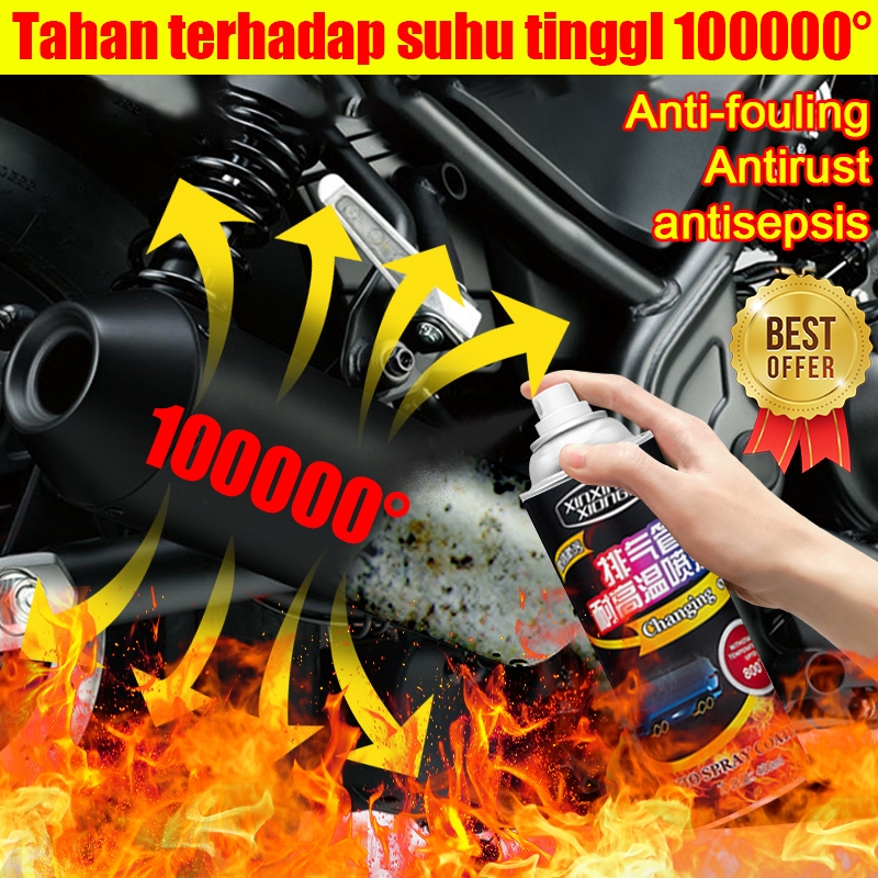 Pilok Pilox Cat DITON HI-TEMP Black Anti Panas Tahan Panas Warna Hitam 150cc Cat Semprot Diton 150cc
