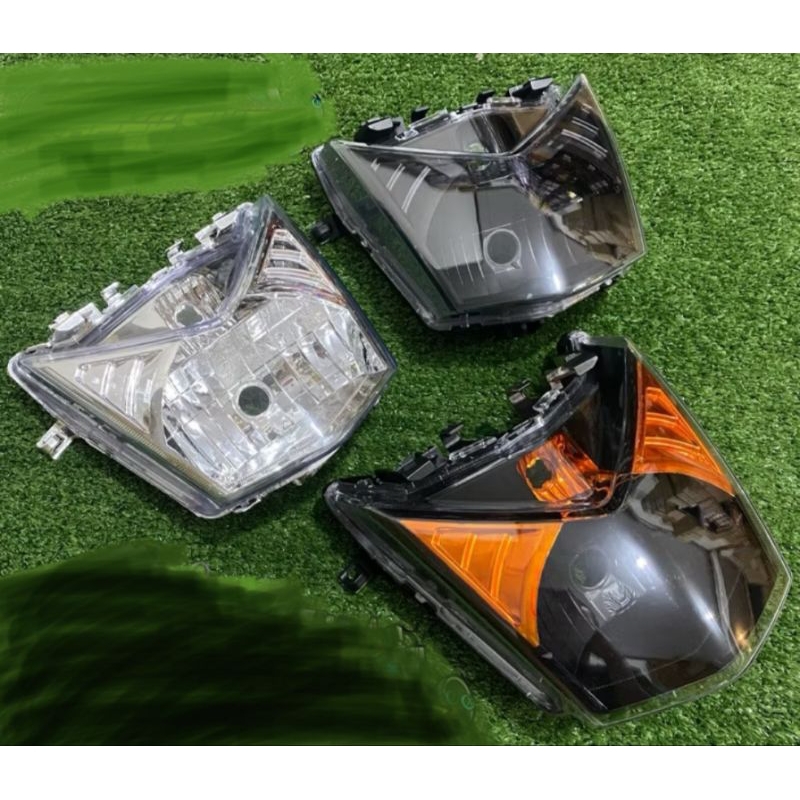 Head lamp reflektor lampu depan beat fi 2013-2015 custom smoke hitam oren Reflektor Custom Smoke Hit