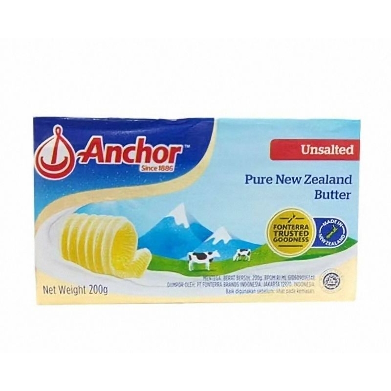 

Anchor unsalted butter 200gr (tanpa garam)