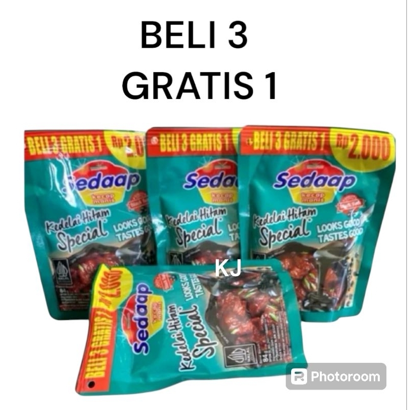 

( beli 3 + 1 ) kecap sedaap ECER Rp 2000 | kemasan 77gram
