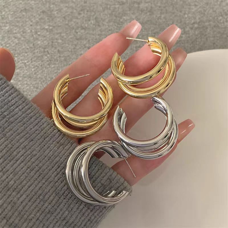 ANT-20 Anting bulat besar dan kecil bisa untuk hijab aksesoris jilbab muslimah wanita style gaya bar