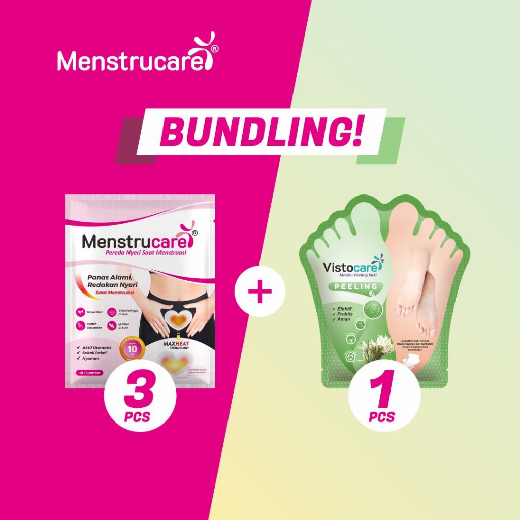 Bundling 3 Pcs Menstrucare Free 1 Vistocare Masker Peeling kaki