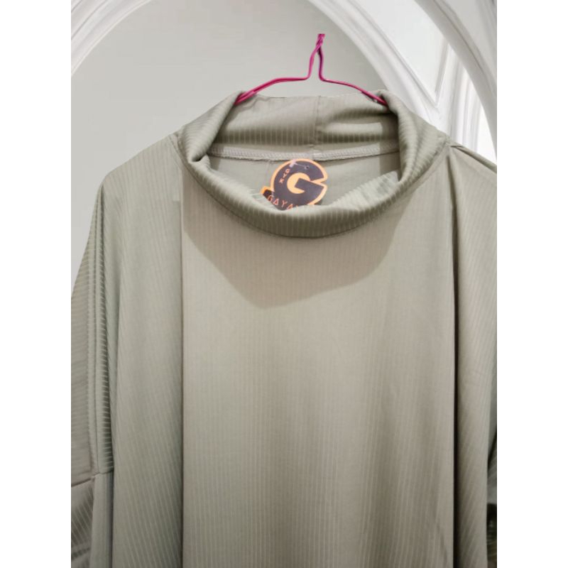 Gamis Knit Hijau Wardah Jumbo