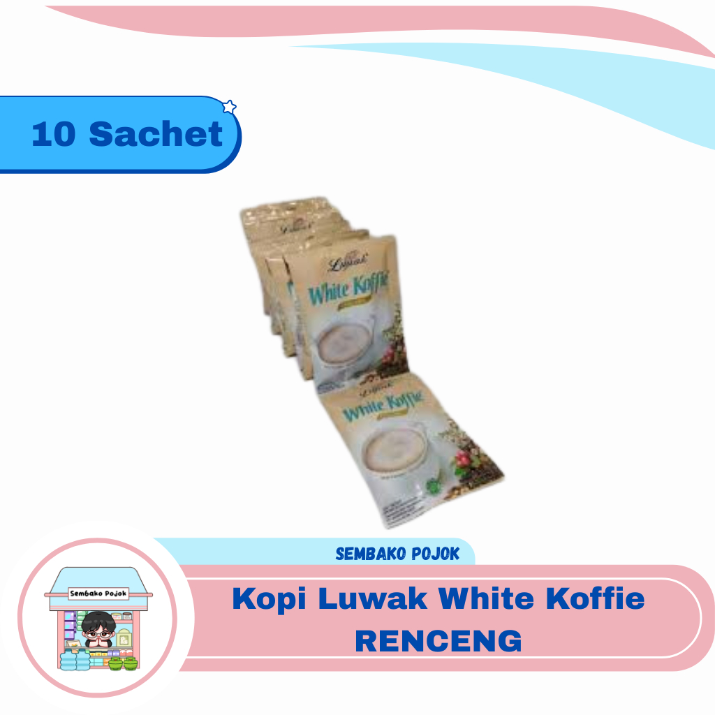 

Kopi Luwak White Koffie Original 1 Pack isi 10 Sachet (Renceng)