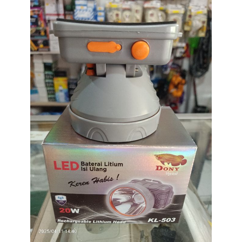 Senter Kepala Dony KL-503 keren habis Led 20Watt / Cahaya terang / Kuning /Putih/ Head lamp Dony