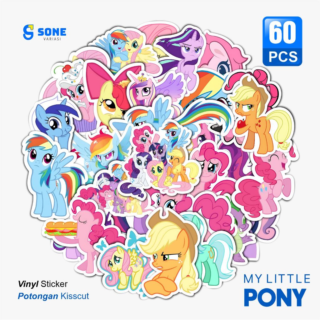 

Stiker Pack My Little Pony/ Sticker Kartun Anak Paper Vinyl Waterproof Glossy Dekorasi Buku Jurnal