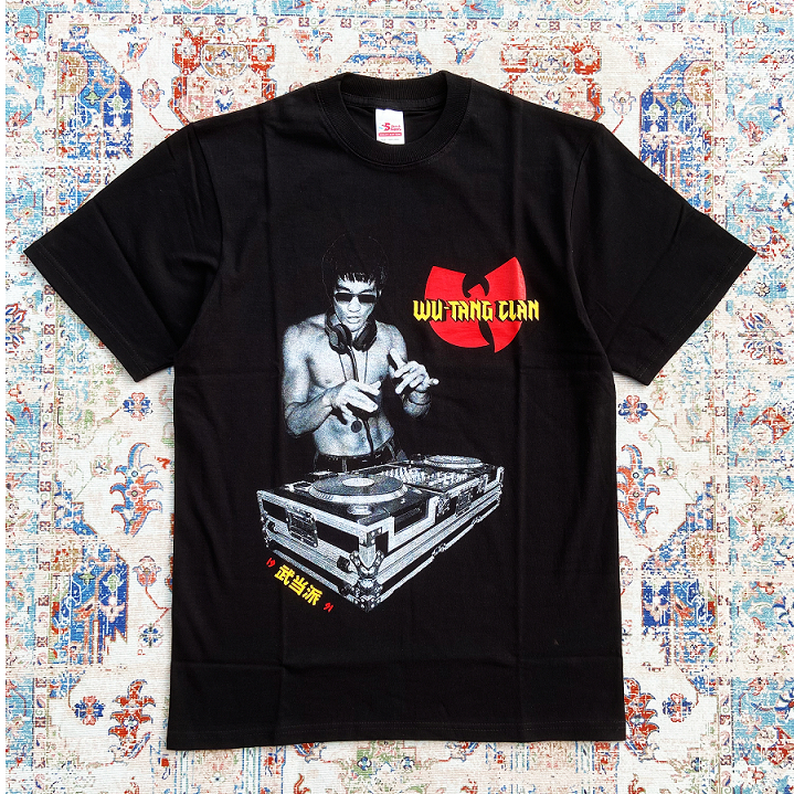 kaos pria original 100% WU-TANG CLAN x BRUCE LEE - BRUCE LEE WU-TANG STYLE - Tshirt Black | Kaos Ban