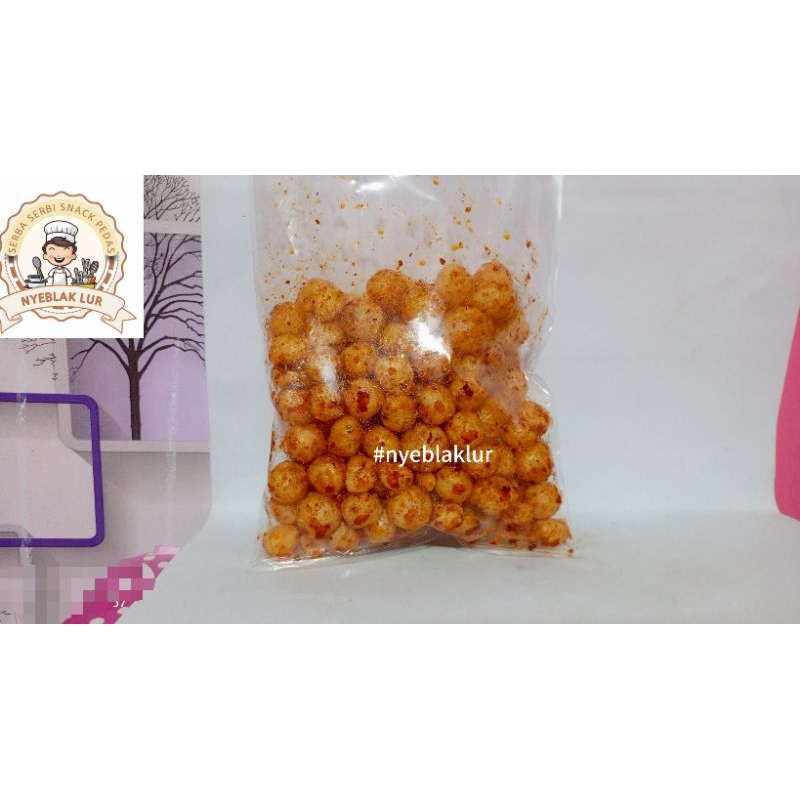 

Seblak Cimol kering pedas daun jeruk varian 500gr.