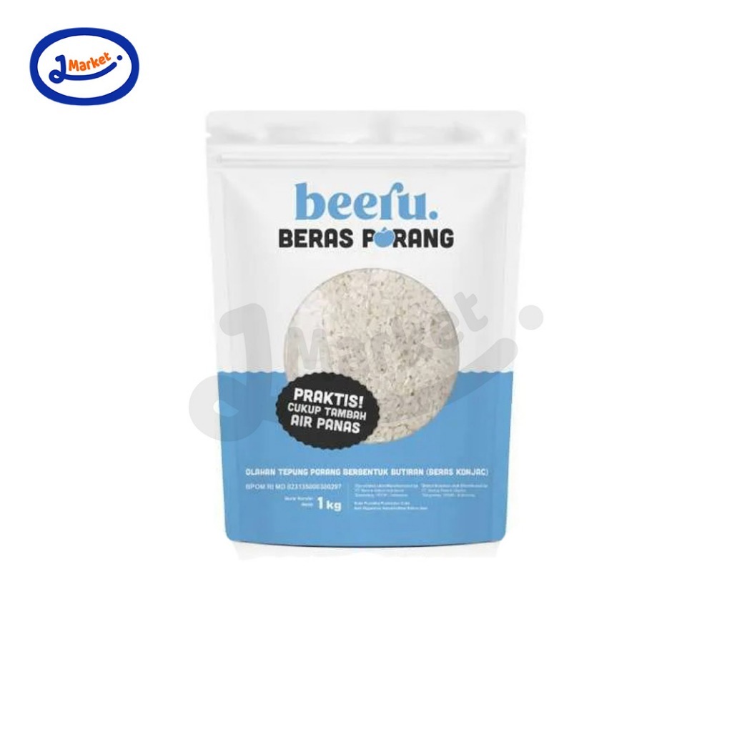 

Beeru Beras Porang - Pouch dan Box Sachet - 1kg 500gr 280gr - Beras Sehat Diet