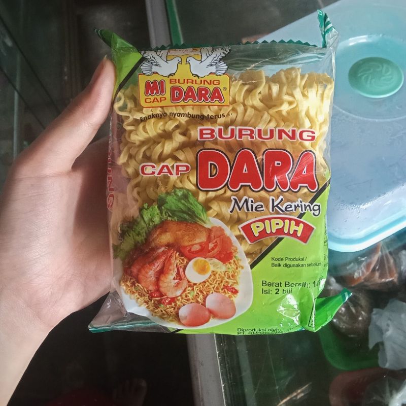 

mie burung dara/mie keriting pipih burung dara