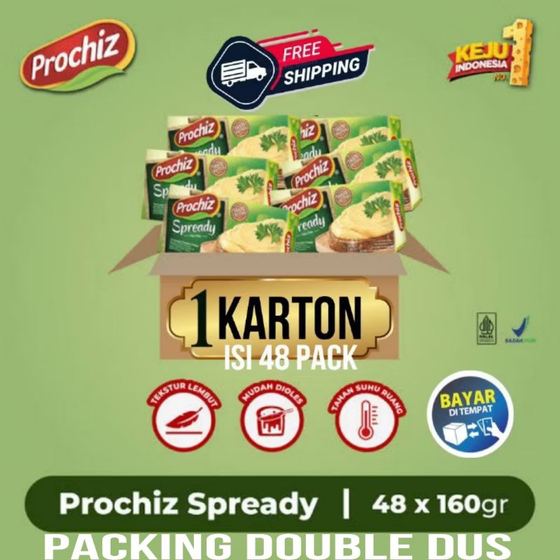 

PROCHIZ KEJU SPREADY 1 KARTON 48 PACK x 160gram