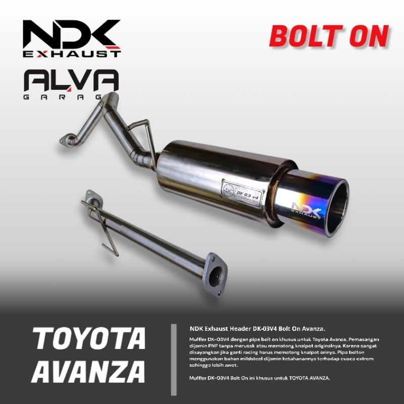Knalpot NDK Bolt On Avanza Xenia Muffler NDK EXHAUST
