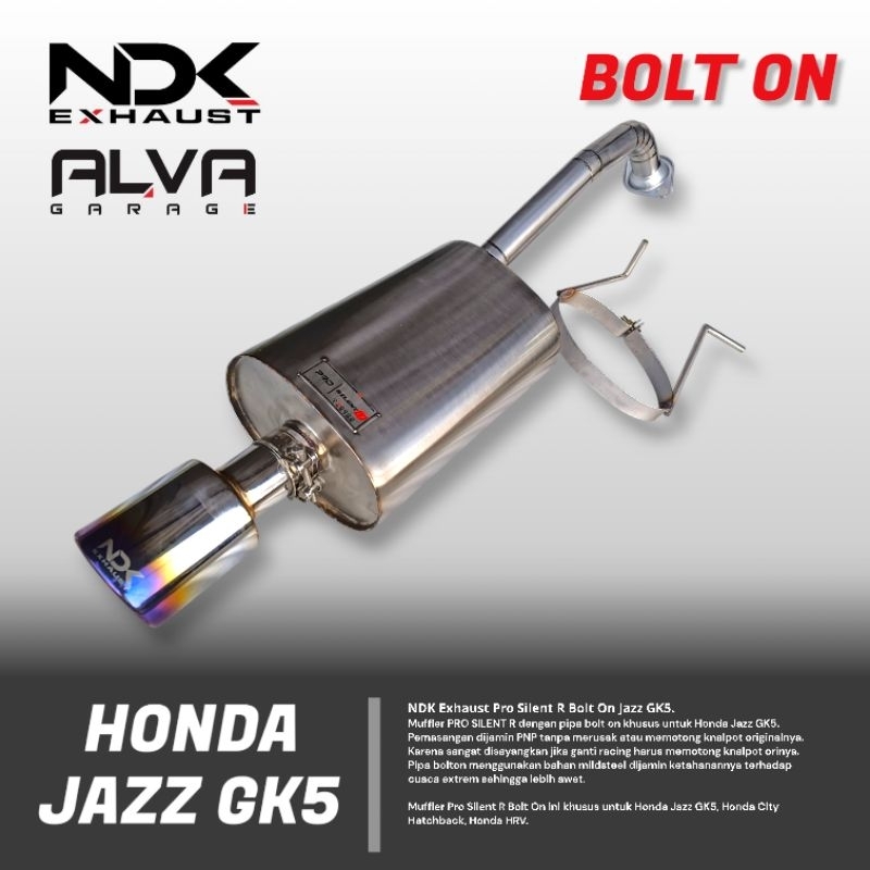 KNALPOT MOBIL JAZZ GK5 BOLTON PRO SILENT R NDK EXHAUST