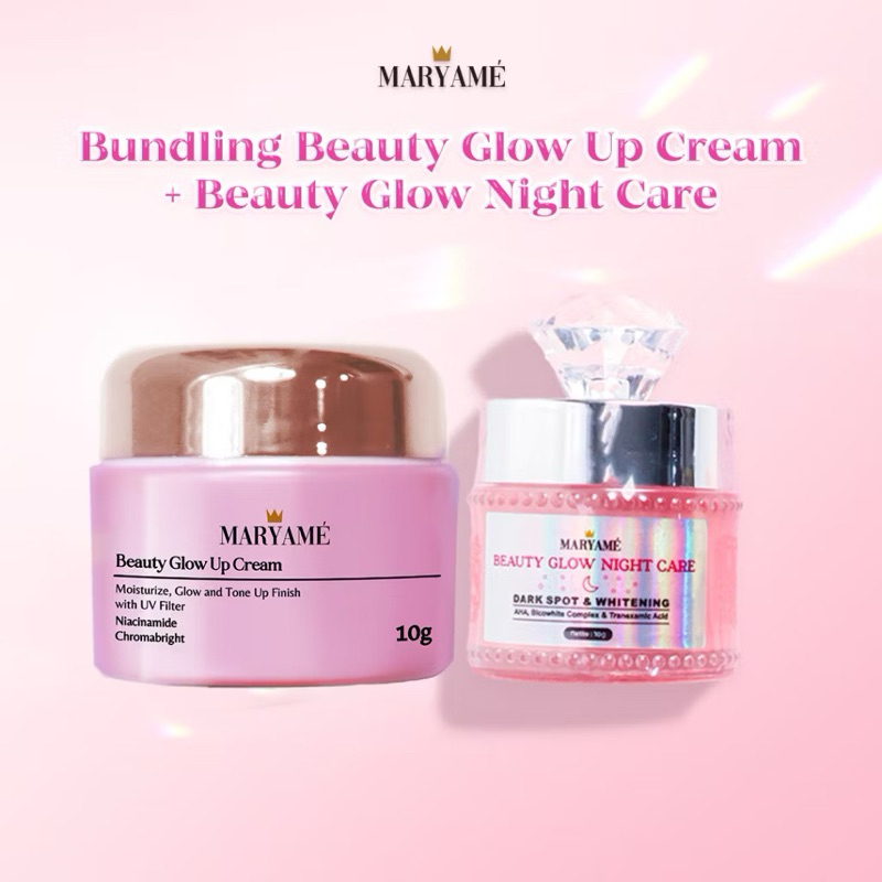 Maryame Bundling Beauty Glow Up Cream/ Day Cream & Beauty Glow Night Care/ Night Cream FREE GIFT