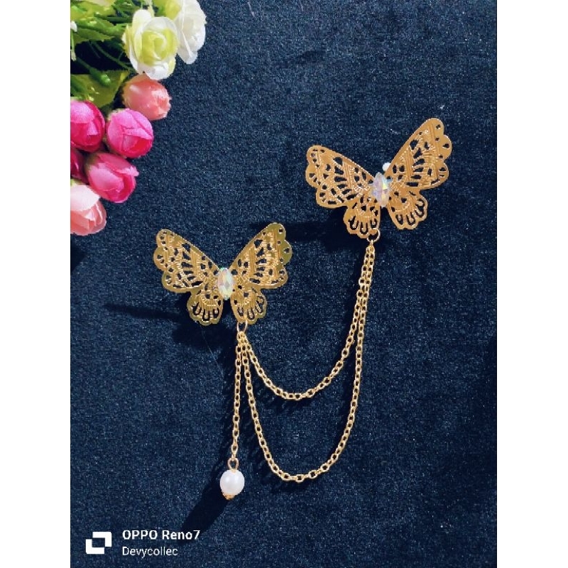 Bros kebaya kupu kupu /Bros rantai kebaya (@4)