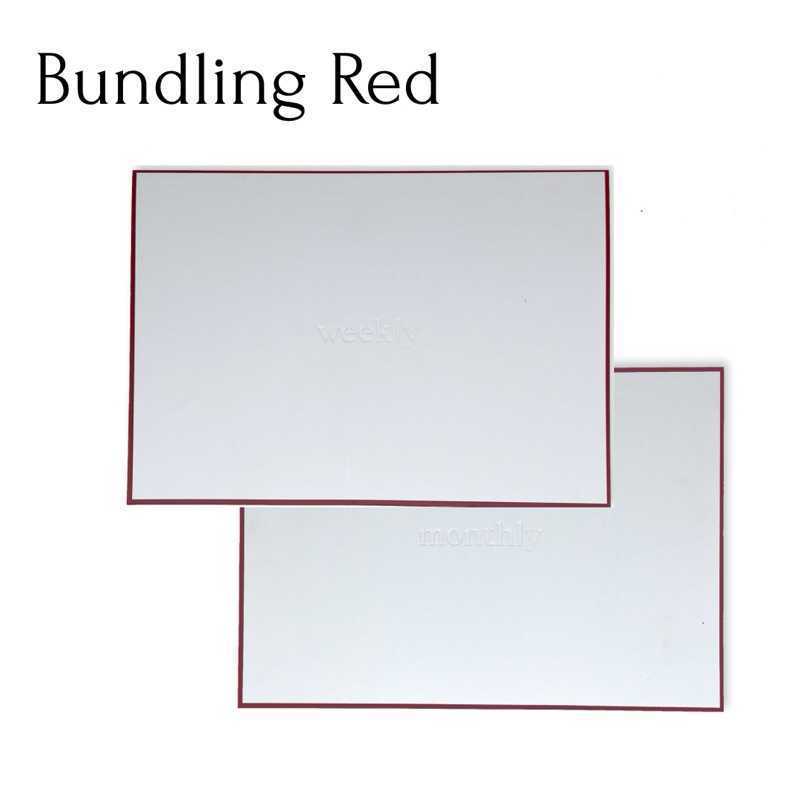 

BUNDLING RED Weekly+Monthly Planner/ CLEARANCE STOCK!