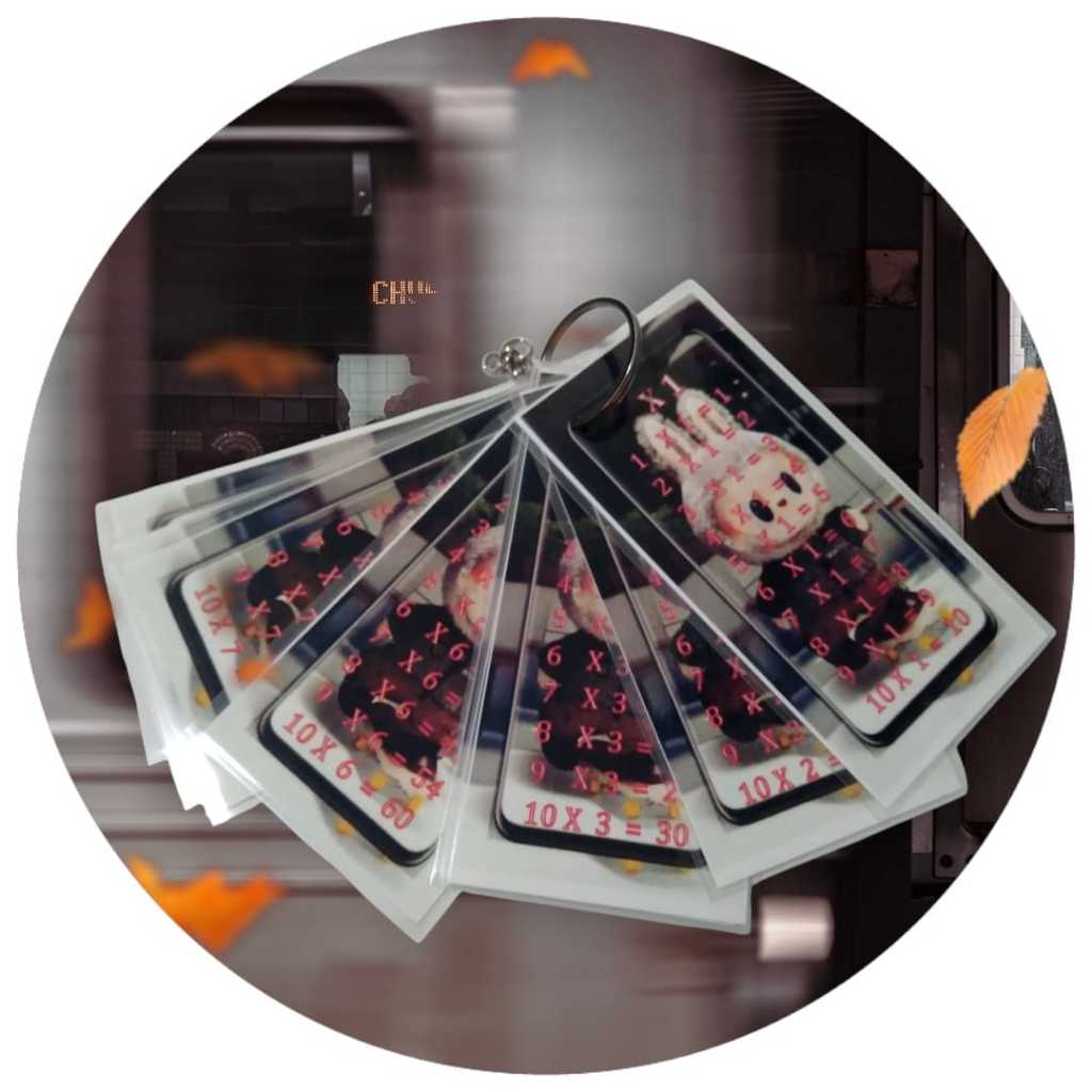 

Gantungan Kunci Flash Card Tabel Perkalian 1 Sampai 10 Alat Bantu Belajar Matematika