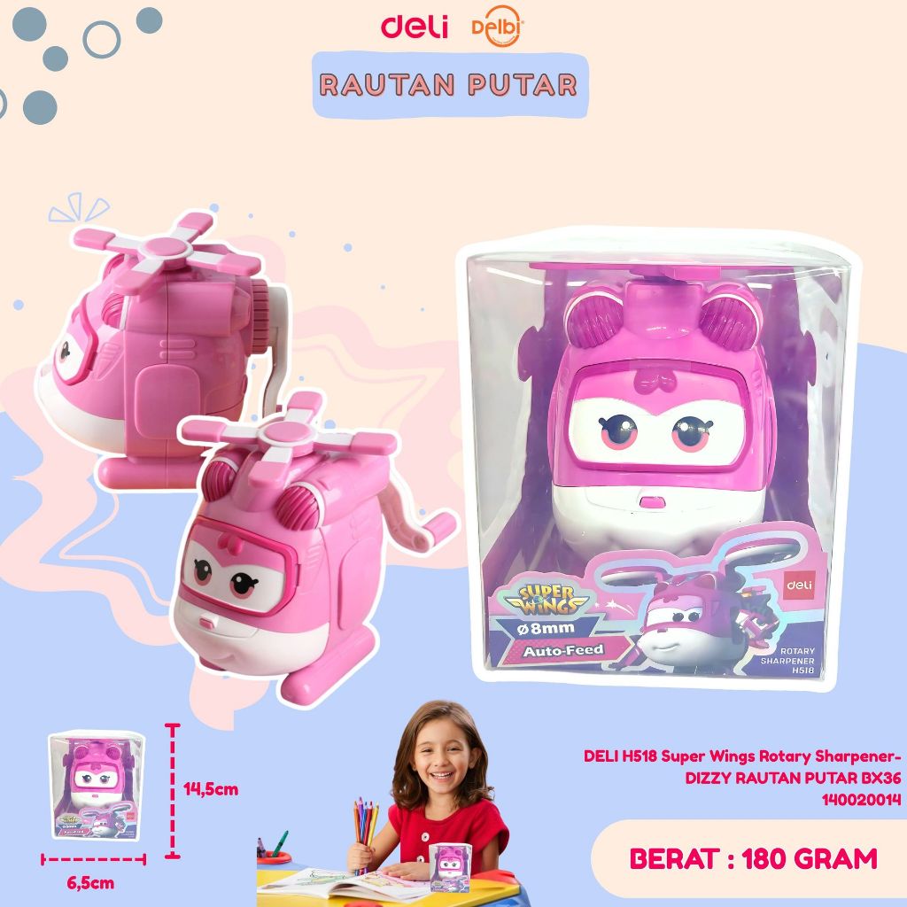 

DELI H518 Super Wings Rotary Sharpener-DIZZY RAUTAN PUTAR
