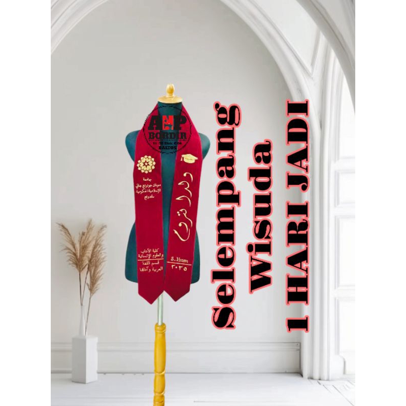 SELEMPANG WISUDA CUSTOM FONT ARAB (SATU HARI JADI)