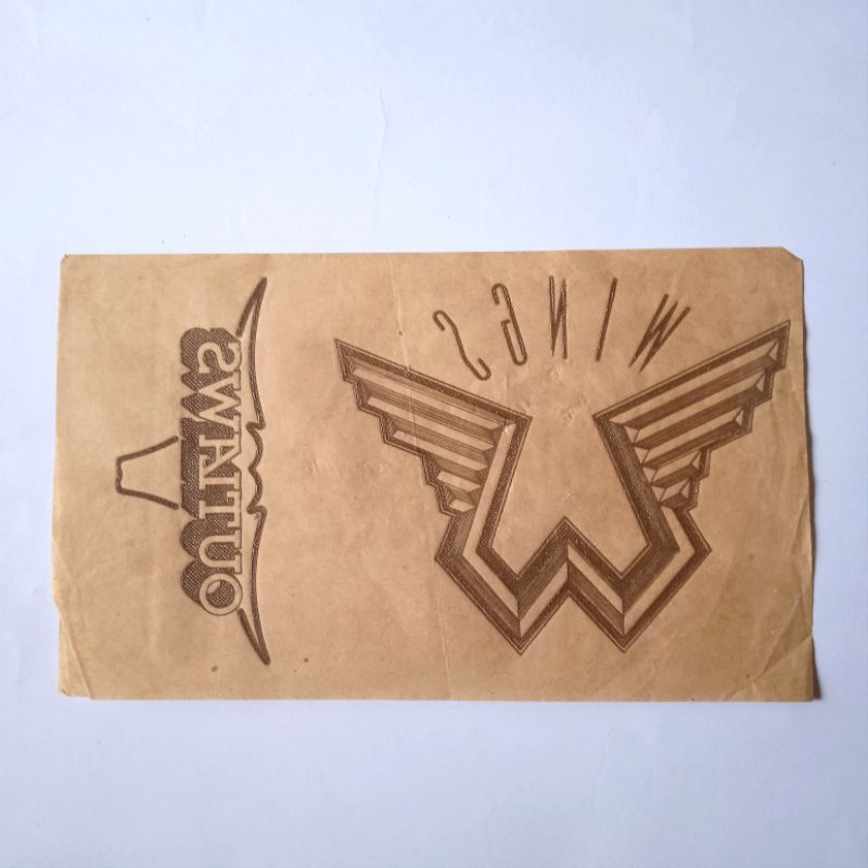 

Vintage Stiker Sablon Setrika Lama Wings & Outlaws NOS 1980's Display