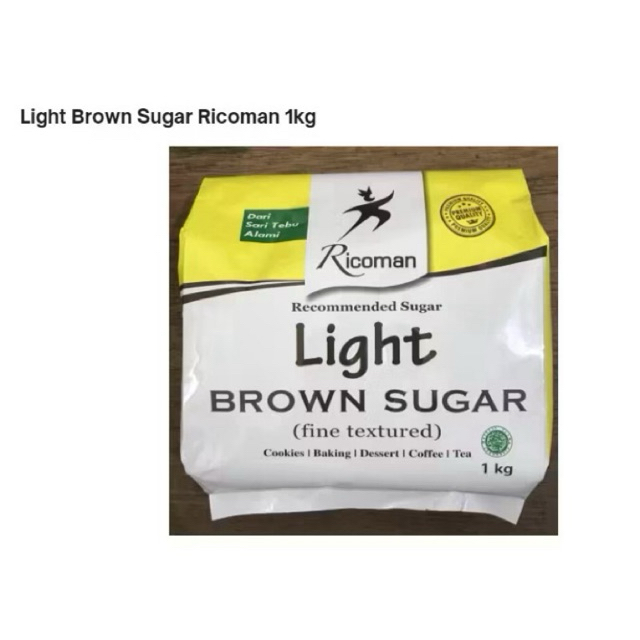 

Light brown sugar ricoman 1kg