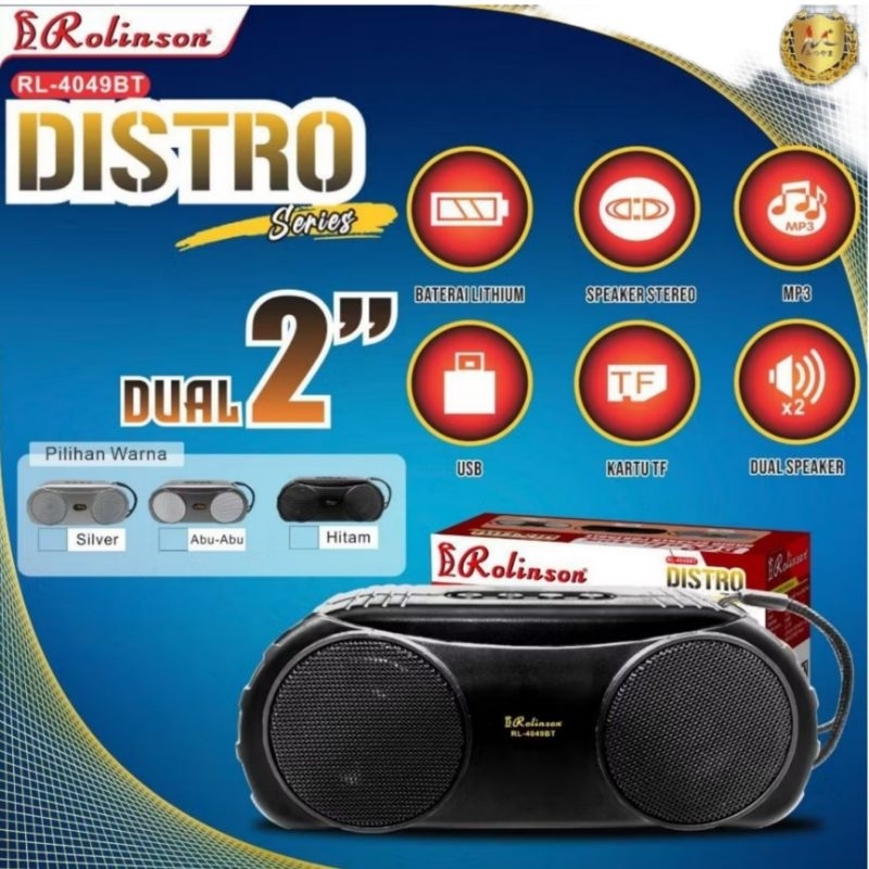 Speaker Radio Portabel Rolinson Dual 2" RL-4049BT Distro
