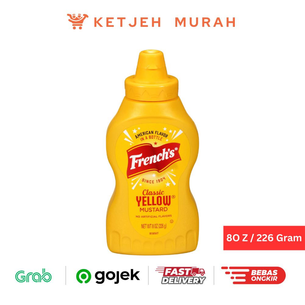 

French's Squeeze Yellow Mustard American Favorite 8 OZ / 226 Gram