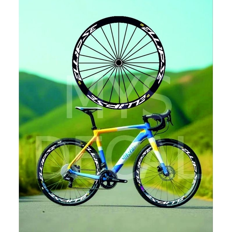 Stiker velg fixie ellipse 4 cm