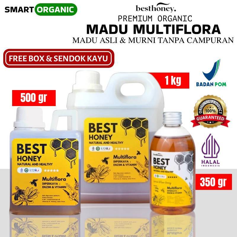 

Best Honey Madu Multiflora Murni Original Asli 100% Tanpa Campuran Kaya Enzim dan Vitamin