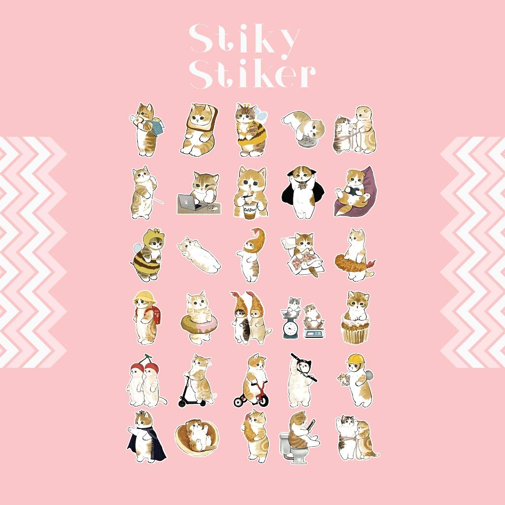 

STICKER LUCU KUCING UNYU DAN SANGAT KAWAI