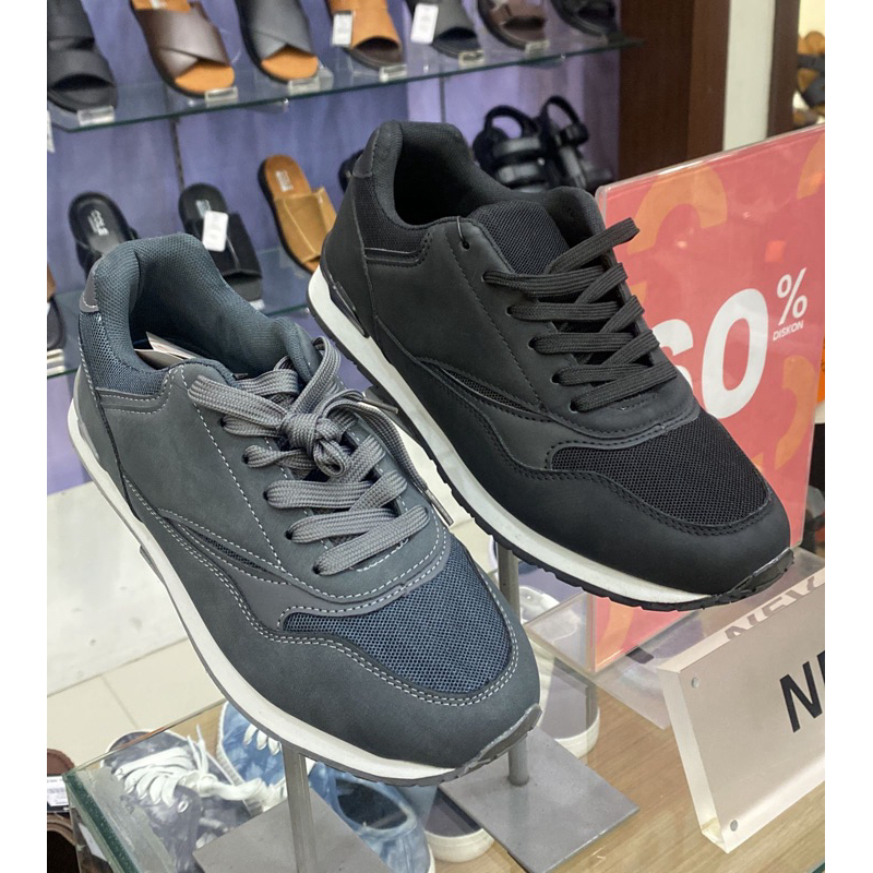 sepatu sneakers cowok dewasa model tali brand nevada sport
