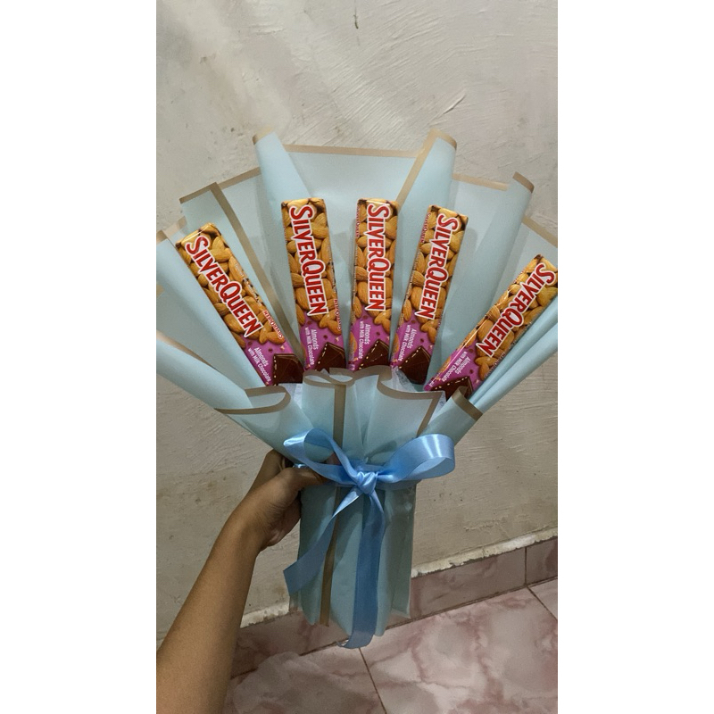 

buket silverquenn snack/ Buket silverqueen snack murah ( free packing dus)