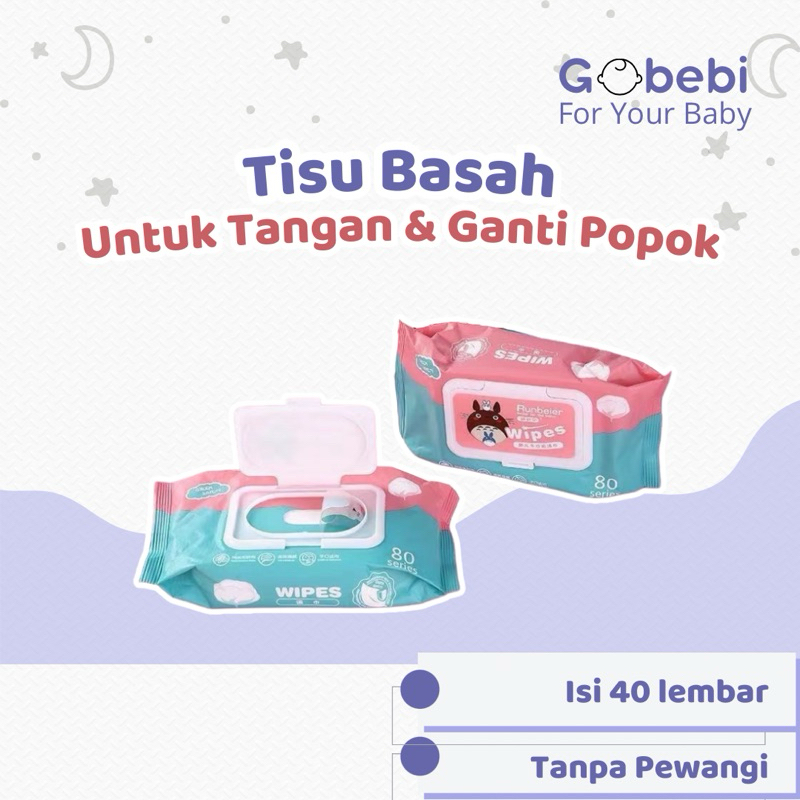 Tisu Basah Bayi Wipes Non Alkohol Untuk Tangan / Ganti Popok