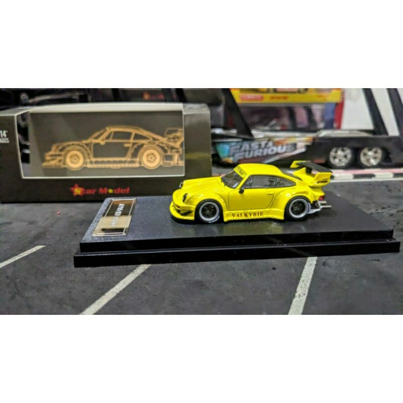 Diecast Star Model Porsche RWB 930 GT Wing Valkyrie Yellow