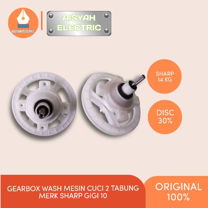 GEARBOX MESIN CUCI 2 TABUNG SHARP KAPASITAS 10-14 KG