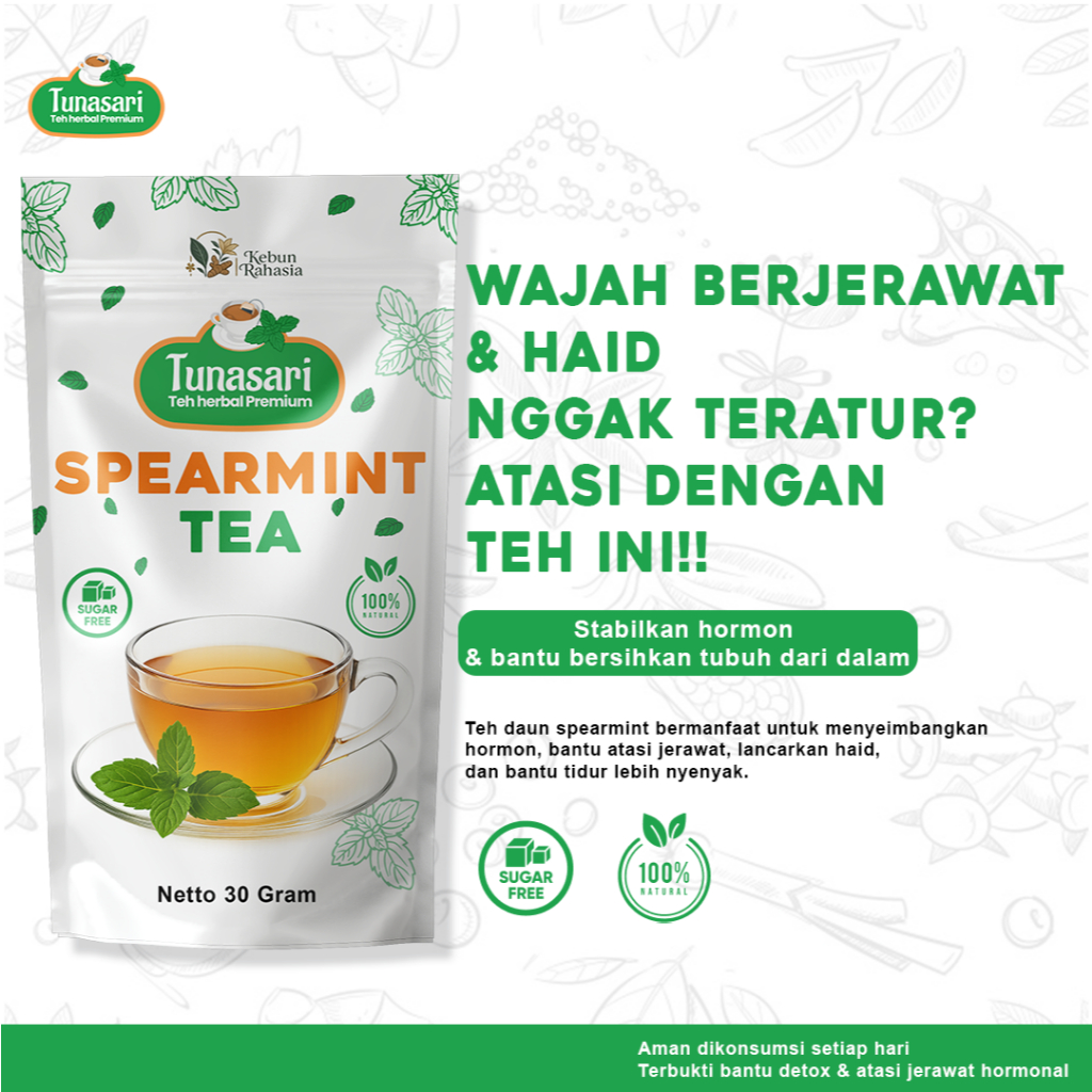 

Tunasari Spearmint Tea 30g – Teh Daun Mint untuk Promil & Kesehatan Kulit