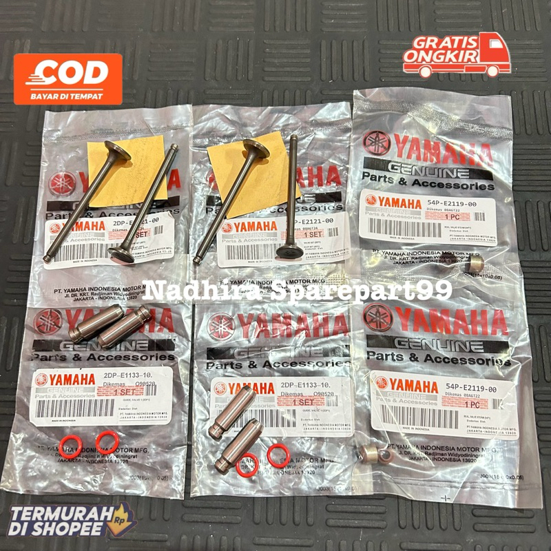 Paketan Klep Set + Seal Klep + Bosh Botol Klep Yamaha Nmax Nmax OLD Nmax New Lexi Aerox 155 OLD Aero